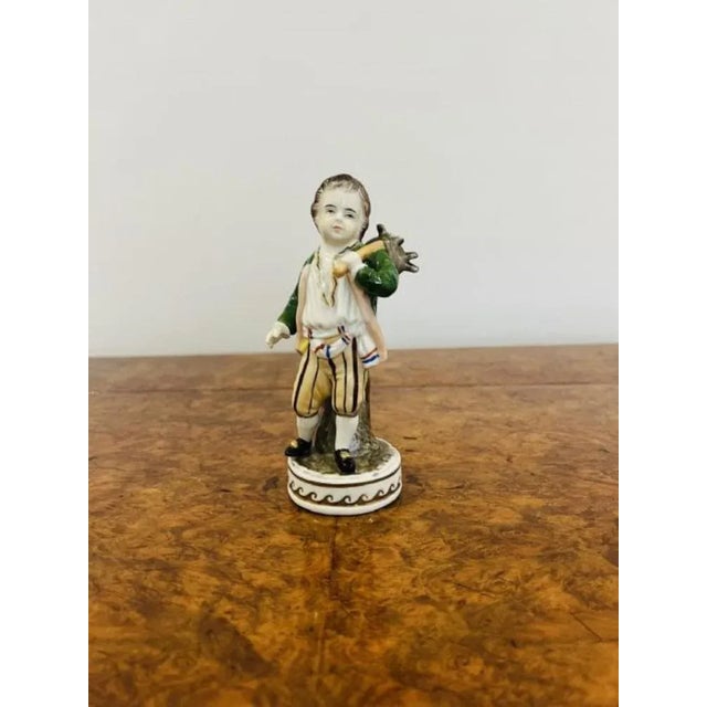 Porcelain Continental Figure, 1900s For Sale - Image 6 of 6