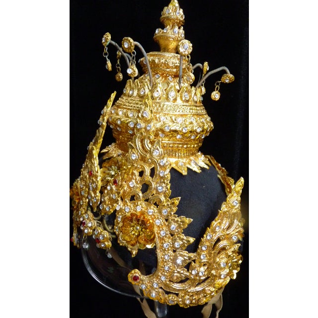 This breathtaking, hand-crafted Royal Chada (Mongkut) Crown is a primary "hero" headpiece from the 2007 Broadway Asia...