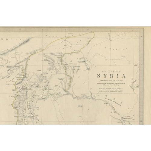 Map of Syria with Palestine, Jerusalem and Mount Sinai, 1843 For Sale - Image 3 of 9