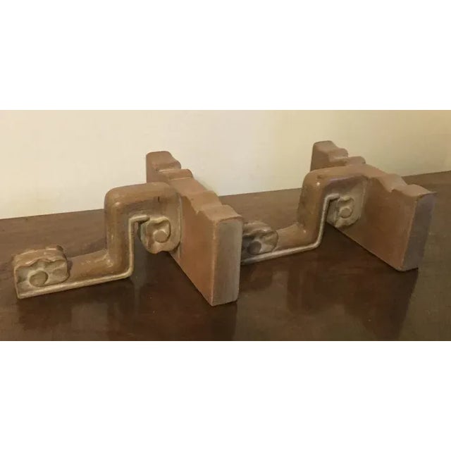 Wood 1930 Art Deco Carved & Limed Wood Wall Brackets - A Pair For Sale - Image 7 of 13