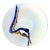 Handcrafted Abstract Glazed Ceramic Bowl For Sale