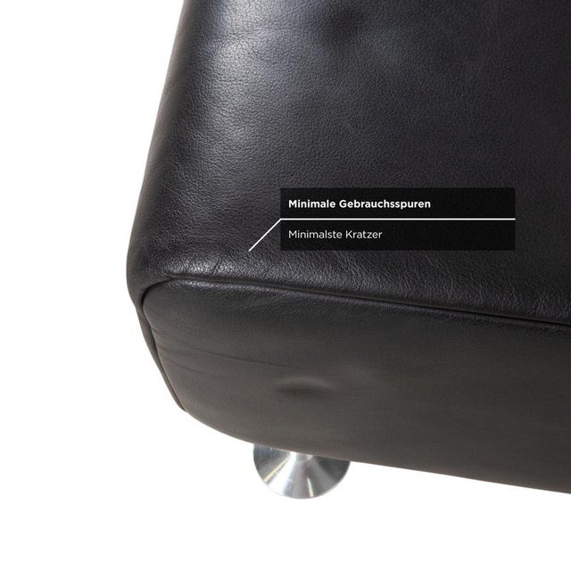 Set of 250 Lounge Chair and Ottoman in Black Leather from Rolf Benz For Sale - Image 12 of 18