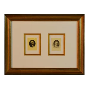 Antique Cellulite Images of George & Martha Washington