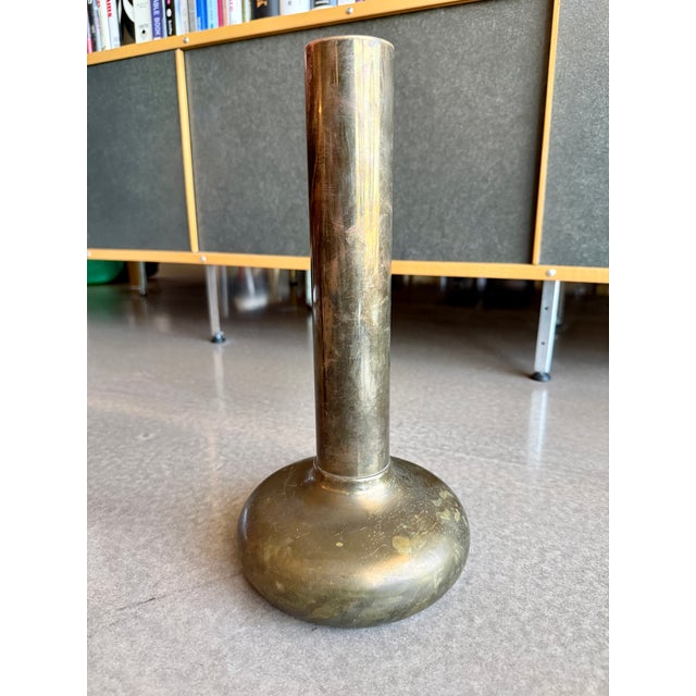 Brass 1960s Paolo Marini Laras Padova Brass Bud Vases Mid-Century Modern Italian Design Set For Sale - Image 8 of 14