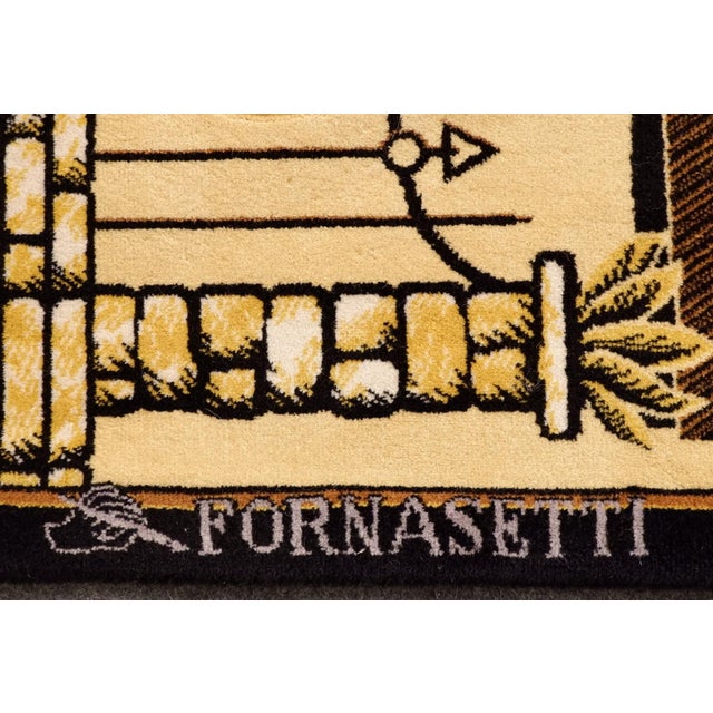 Giardini Allitaliana Vintage Wool Rug by Piero and Barnaba Fornasetti, 1980s, Italy For Sale - Image 4 of 10