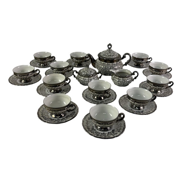 Mitterteich Tea Service for 12 in Porcelain, Bavaria, 1931, Set of 29 For Sale