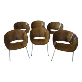Late 20th Century Lipse Vintage Wolfgang Mezer Designed Chairs (6) For Sale