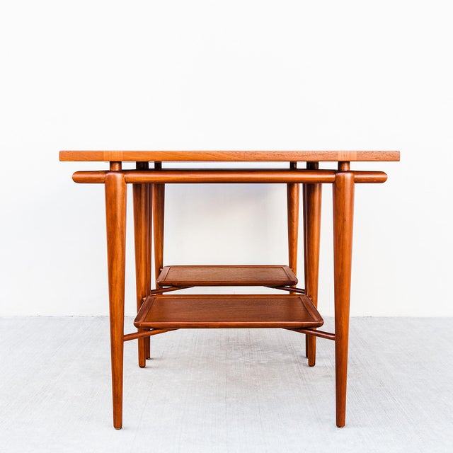 1950s Mid Century Floating Top Teak Side Tables by Robsjohn-Gibbings for Widdicomb For Sale - Image 9 of 12