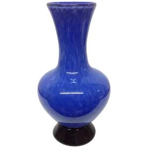 Cobalt Japanese Cased Glass Vase