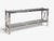 Metal Maison Jansen Style, Neoclassical Console Table, Chrome, Brass, France, 1970s For Sale - Image 7 of 15