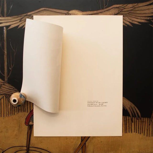 1950s 1954 After Van Gogh "Portrait of Dr. Gachet", First Edition Print For Sale - Image 5 of 9