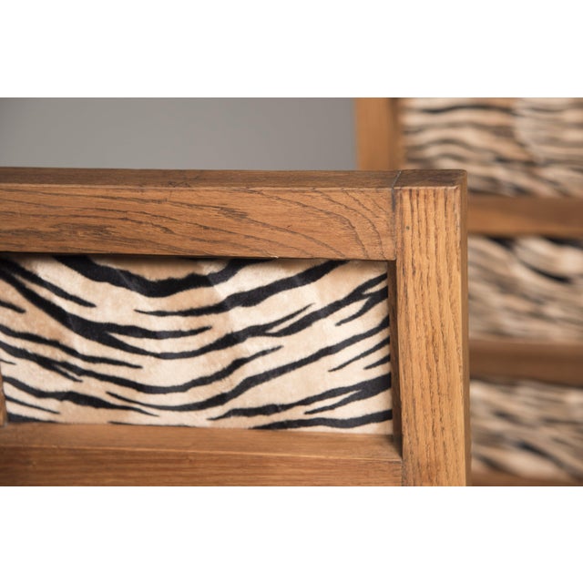 Art Deco Oak & Velvet Dining Chairs, 1930s, Set of 8 For Sale - Image 10 of 18