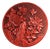 Cinnabar Carved Lacquer Round Box With Peony & Butterfly For Sale