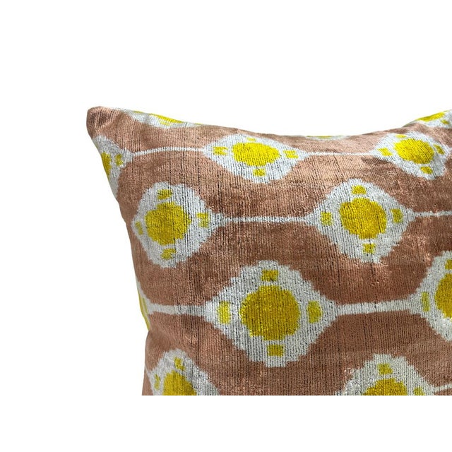 Velvet Silk Cushion Cover with Traditional Design, 2000s For Sale - Image 6 of 8