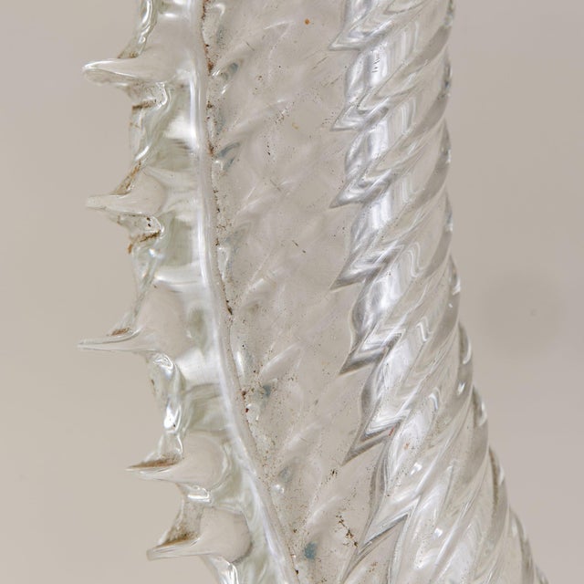 1930s Italian Murano Glass Basket Pendant Attributed to Barovier & Toso For Sale - Image 9 of 10