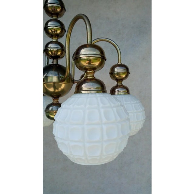Vintage Bronze Chandelier, 1970s For Sale - Image 10 of 18