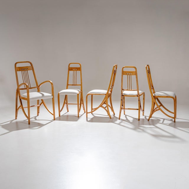 Art Nouveau Chairs, Model "511" and "1511" by Brothers Thonet, Vienna For Sale - Image 10 of 15