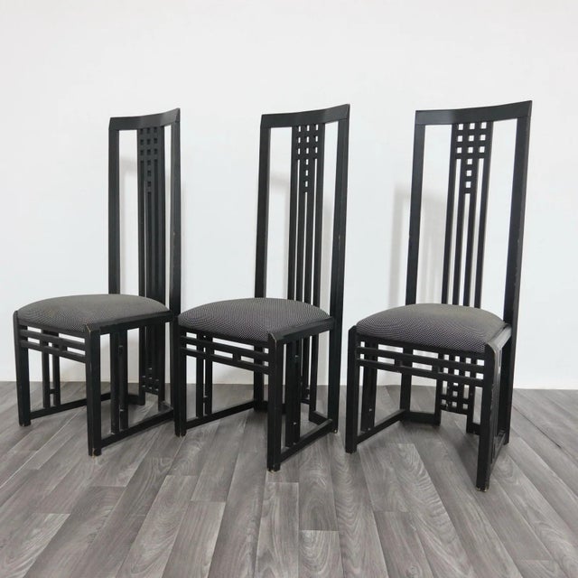 Tris Wooden Throne Chairs by Giorgetti, 1980s, Set of 3 For Sale - Image 16 of 18