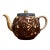 Vintage Arthur Wood Hand-Painted Brown Floral Teapot, Made in England For Sale