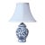 Vintage Blue & White Chinoiserie Ginger Jar Table Lamp – Porcelain Accent Lamp For Sale
