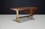Wood Italian Walnut Desk with Brass Base, Italy, 1950s For Sale - Image 7 of 18