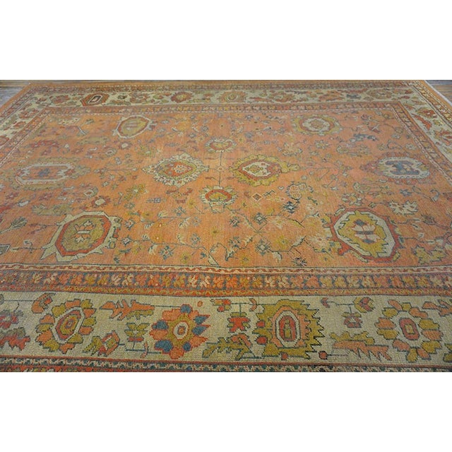 Graceful Antique Turkish Oushak Small Rug With Subtle Pastel Allover Design For Sale In New York - Image 6 of 12