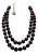 MCM Jewelry by Lisner: Necklace, Faux Lava Rock and Black Glass Faceted Beads. For Sale