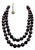 Mid 20th Century Lisner Necklace, MCM Faux Lava Rock and Black Glass Faceted Beads. For Sale