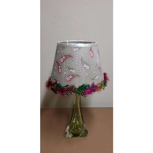 Vintage Belgian Crystal Glass Table Lamp from Val St Lambert For Sale - Image 6 of 11