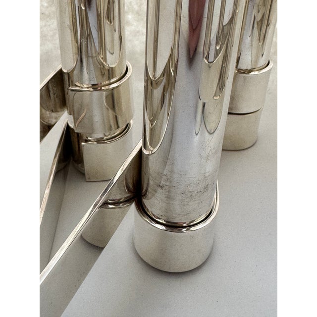 Silver Pair of Gio Ponti "Antibes" Candle Holders Designed for Lino Sabbatini 1956 For Sale - Image 8 of 12