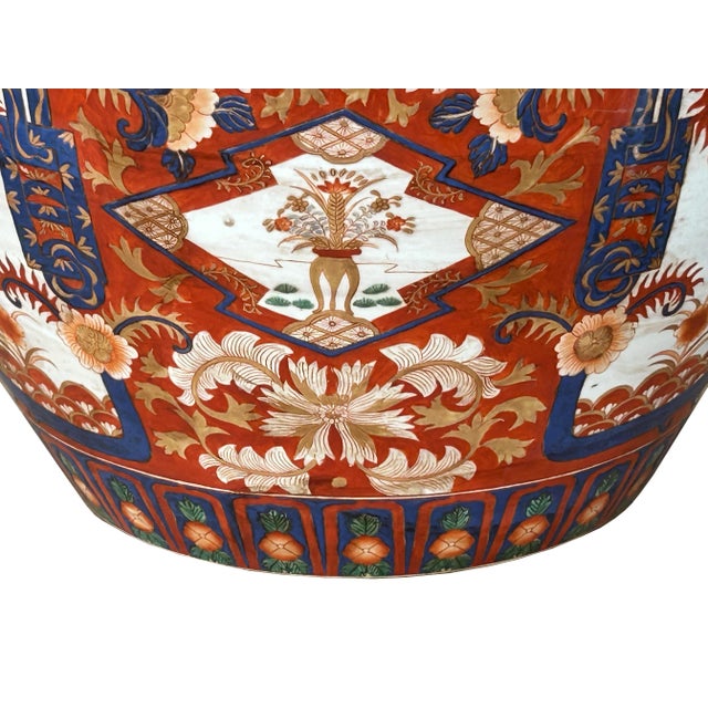Ceramic Oriental Vintage Porcelain Red Copper Color Phoenix Graphic Pot Planter For Sale - Image 7 of 12