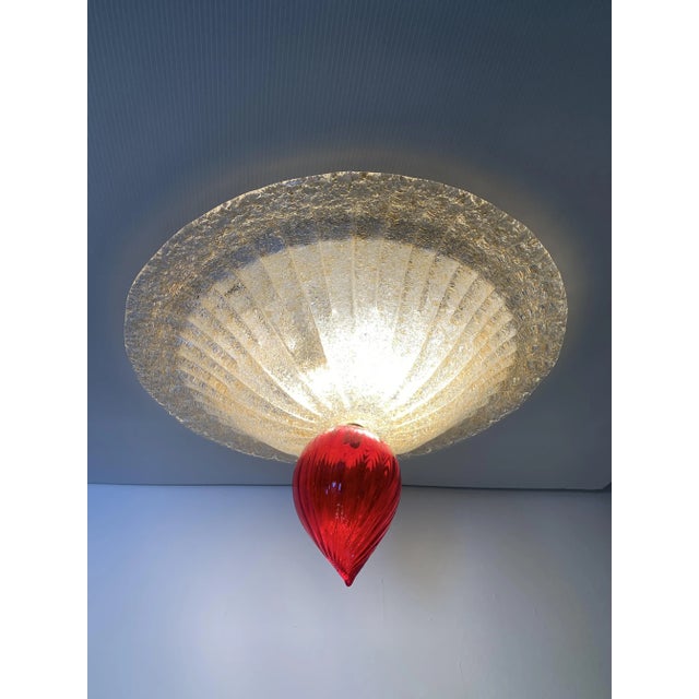 Lot of 2 Impressive Murano Glass Sputnik Chandelier flush mount like mazzega zuccheri venini barovier style Lot of 2 flush...