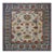 Afghan Sultanabad Wool 12x12 Square Teal, Ivory & Rust Handmade Area Rug #1143652 For Sale