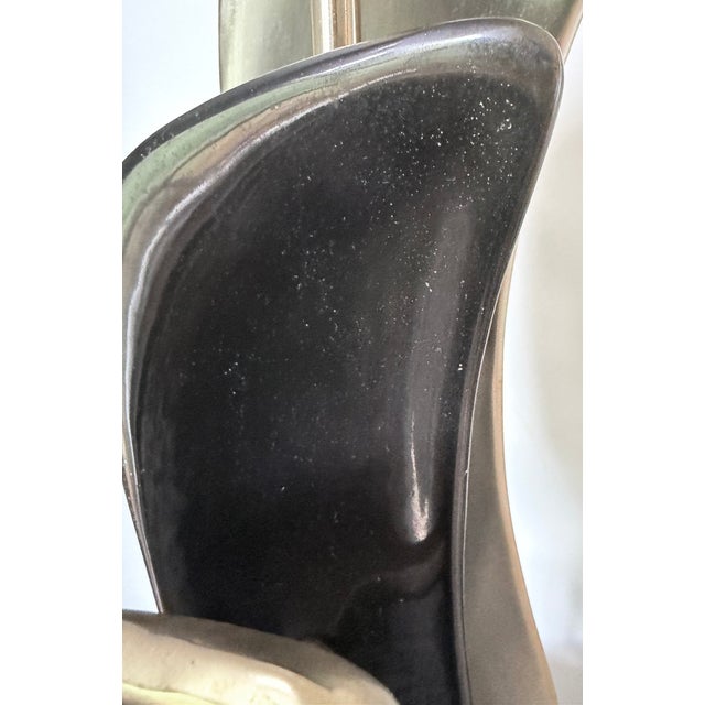 1960s Laurel Lamp Company Sculptural Table Lamp With Custom Bisson Bruneel Shade For Sale - Image 12 of 15
