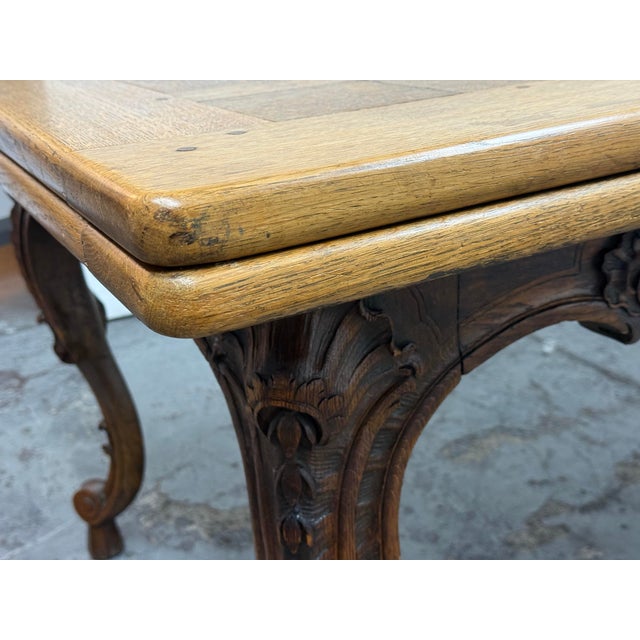 Brown French Louis XV Extension Dining Table, Mid 20th Century For Sale - Image 8 of 12