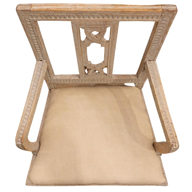 Shabby Chic Antique 19th Century Swedish Gustavian Accent Chair For Sale - Image 3 of 6