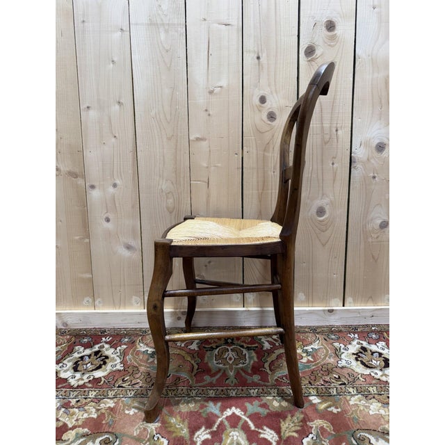 Wood Louis Philippe Straw-Seated Chairs, Set of 6 For Sale - Image 7 of 10