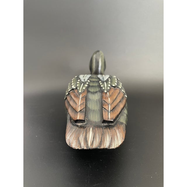 1980s Artisan Crafted Large Common Loon Duck Decoy For Sale - Image 5 of 12