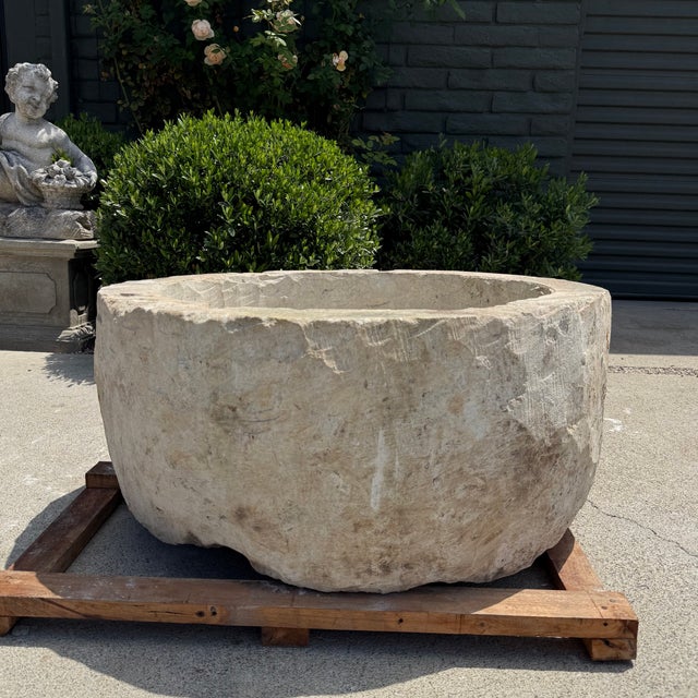 Contemporary Antique Limestone Trough 5926c For Sale - Image 3 of 10