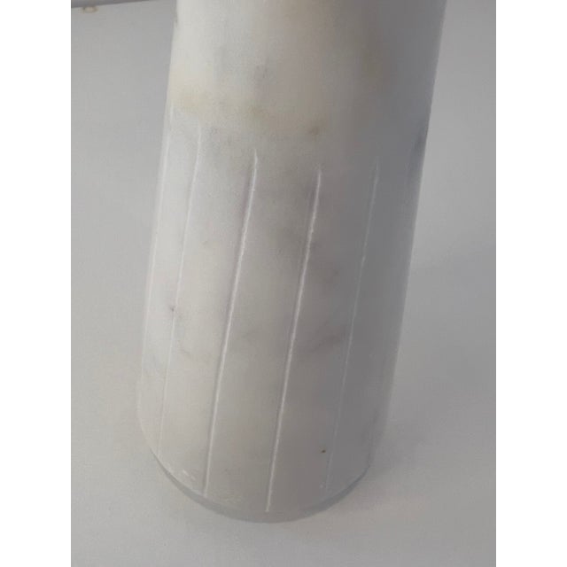 Stone Modern Solid Marble Tapered Conical Vase For Sale - Image 7 of 9
