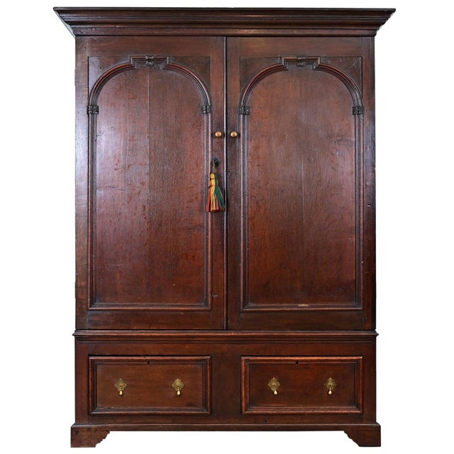 Dutch 19th Century Oak Armoire or Wardrobe For Sale In Baton Rouge - Image 6 of 14