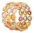 14k Gold Triple Layer Rainbow Multi Sapphire Eternity Ring Size 5.5 For Sale
