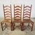 Set of 6 French Provincial Ladderback Dining Chairs With Rush Seats, Oak, Mid-Century For Sale - Image 12 of 18