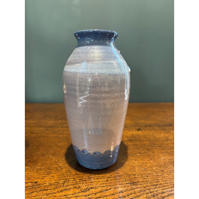 1960s Mid-Century Danish Dissing Keramik Flying Ducks Relief Pottery Vase 9.25” For Sale - Image 4 of 11