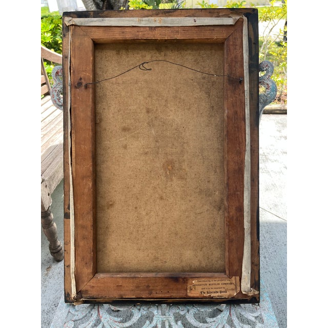 Blue American Illustration Boston Genre Scene, Circa 1914 by Griswold Tyng. For Sale - Image 8 of 8