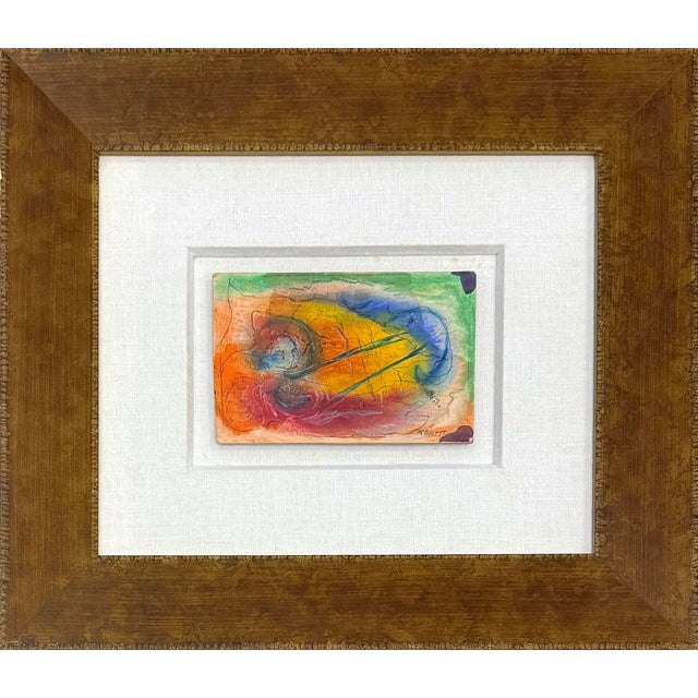 1950s Rolph Scarlett, Untitled (Original Framed Painting on Cardboard) For Sale