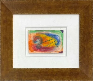1950s Rolph Scarlett, Untitled (Original Framed Painting on Cardboard)