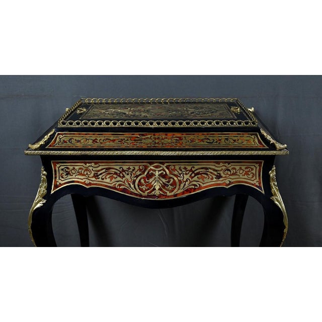 Black Mid-19th Century Napoleon III Marquetry Jardinière For Sale - Image 8 of 18
