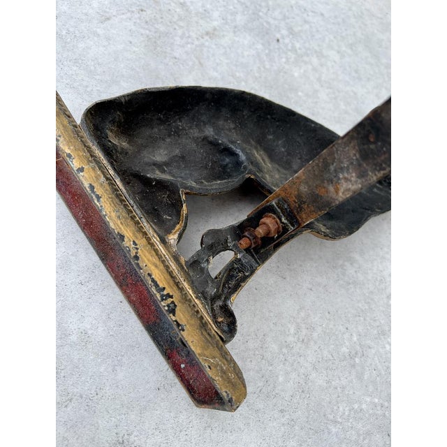 Goldenrod Bronze Dogs Fireplace Andirons, 1930s, Set of 2 For Sale - Image 8 of 12