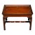Mid 20th Century Mahogany Chippendale Style Butlers Coffee Table With Glass Top Serving Tray For Sale